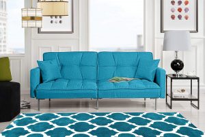 Divano Roma Furniture - Modern Plush Tufted Linen Fabric