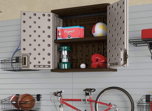 Suncast Wall Storage Cabinet Plastic