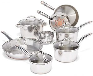 T-Fal- 13 pieces stainless Steel Cookware set