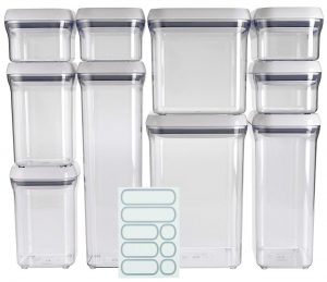 OXO Food Storage Containers, A Good Grips 10-Piece Airtight Food Storage Container Set