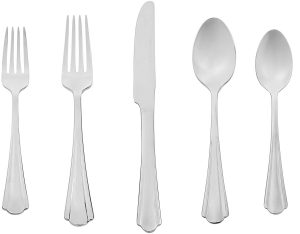 AmazonBasics 20-piece stainless steel flatware set