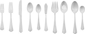 AmazonBasics, 45-pieces, stainless steel flatware set