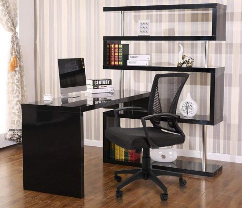 Furmax Mid Back Office Chair is design for those who likes leather seat and mess back support.