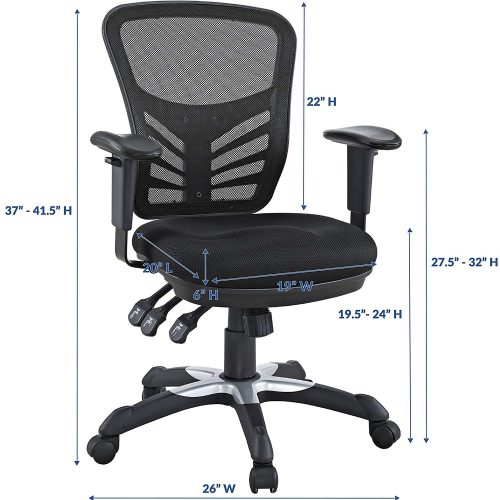 Modway Articulate Mesh Office Chair with Lumbar Support fits best with many kinds of office desks.