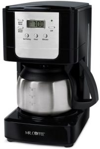 Mr. coffee JWX9-RB programmable coffee maker with stainless steel carafe