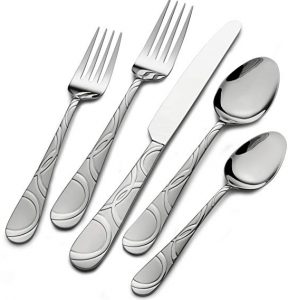 Pfaltzgraff 5163889 Garland Frost 53-piece stainless steel set