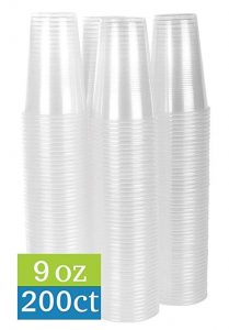 Tashi Box 9 oz clean plastic cups