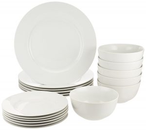 AmazonBasics 18-piece dinnerware set