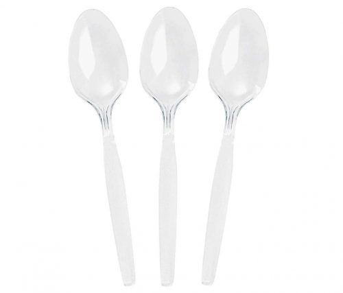 Amscan 4360186 Plastic Spoons, Clear 100 Per Package