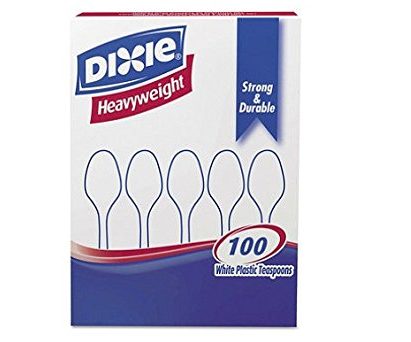Dixie Heavyweight Plastic Spoons White, 100 ct