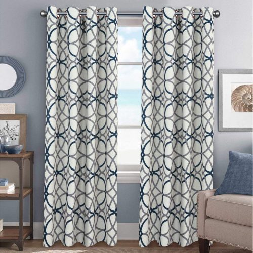 Elegant Natural Feeling 96 Inch Curtains Thermal Insulated Blackout Drape Home