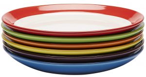 Premium ceramic set of 6 colorful meal stoneware