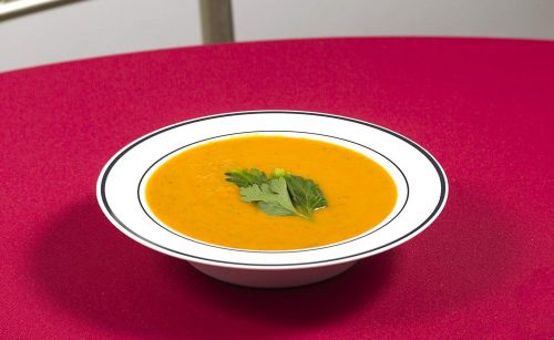 Select Settings [50 COUNT] Soup Bowls (12 oz.) - White with Silver Rim Plastic Disposable Bowls