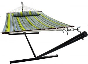 Hammock with Stand Accommodates 2 People, Perfect for Indoor/Outdoor Patio