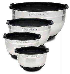 Top-rated Bellemain stainless steel non-slip mixing bowls with lids