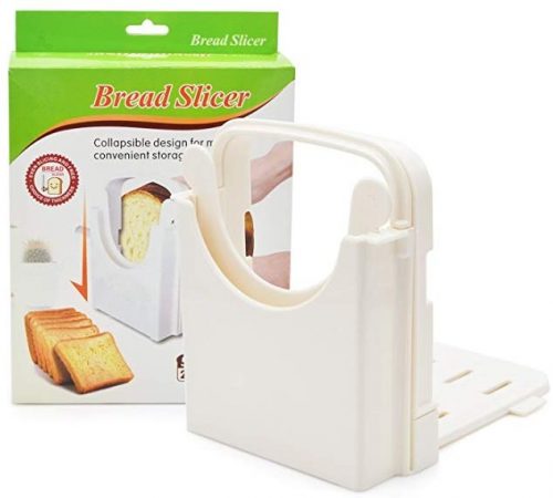 Folding and Adjustable Handed Bread Slicer with 5 Slice Thicknesses