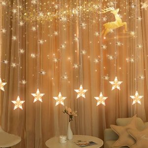 12 Big Stars curtain string lights by YoyoKit