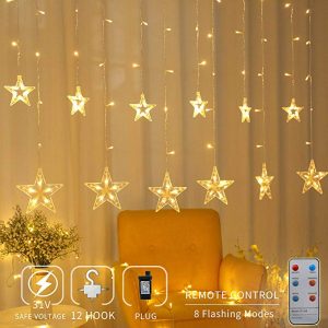 Areskey Start Christmas lights, 138 light and 12 stars