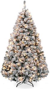 Best Choice products 6ft pre-lit snow flocked artificial Christmas pine tree