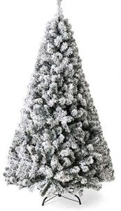 Best Chose Products 7.5ft premium snow flocked Christmas pine tree