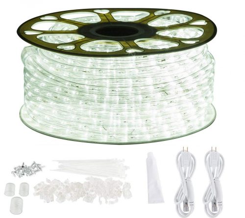 GuoTonG 131.2ft Plugin Rope Lights, 1440 Daylight White LEDs