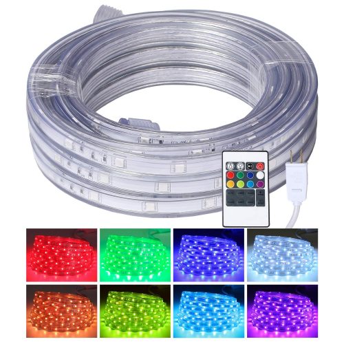 LED Rope Lights, 16.4ft Flat Flexible RGB Strip Light with Color Changing