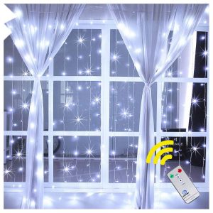 Ollny window curtain light 192 LEDs Christmas lights