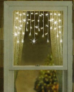 Sienna set of 50 twinkling & shimmering clear window lights