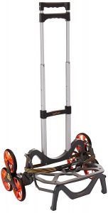 UpCart Bag dolly is a folding cart for lifting objects on the ground, up and down the stairs.