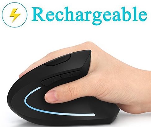 Ergonomic mouse, vertical wireless mouse by Lekvey