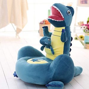 MAXYOYO Soft Velvet Cartoon Dinosaur Washable Bean Bag Sofa Chair