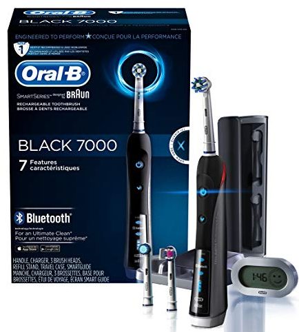 Oral-B 7000 SmartSeries Rechargeable Power Electric Toothbrush with 3 Replacement Brush Heads