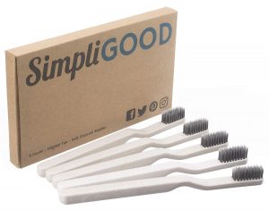 SimpliGOOD Soft Tapered Bristles Toothbrushes - Original Tan (5 Count)