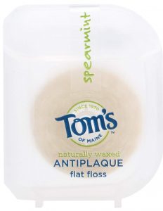 Tom's Of Maine Anti Plaque Flat Spearmint Floss, pack of 6