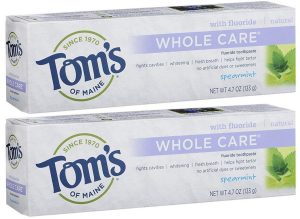 Tom's of Maine Whole Care Fluoride Toothpaste Spearmint