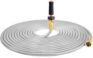Touch-Rich stainless steel metal garden hose 50ft