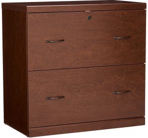 Z-Lines Designs Cherry Wood Filing Cabinet Two Drawers