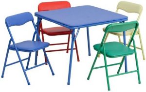 Flash Furniture Kids colorful folding table and chair set