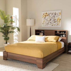 Baxton Studio two-tone queen size platform bed