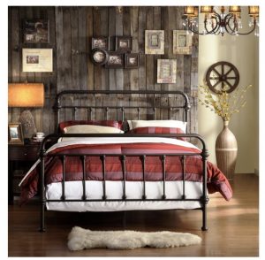 TRIBECCA Home Wrought Iron Bed Frame has a classic look with strong capacity to handle weight.