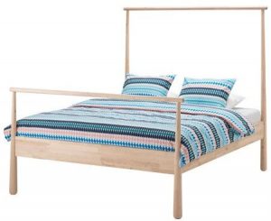 BJÖRKSNÄS birch/LuröyQueen Bed frame