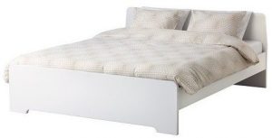 ASKVOLL Lönset White Bed frame white