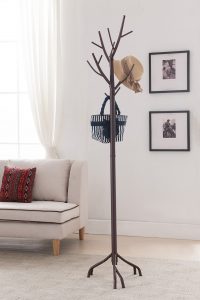 Kings Brands Bronze Metal Hall Tree Coat & Hat Rack