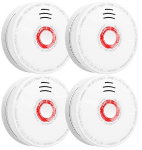 Smoke detector and fire alarm by SITERWELL, 4 pack