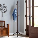 Vlush Sturdy wooden coat rack stand, brown color