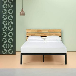 Zenus Paul Metal and Wood platform bed 