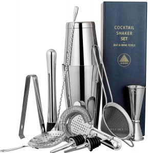 11-pieces cocktail shaker bar set by ALOONO