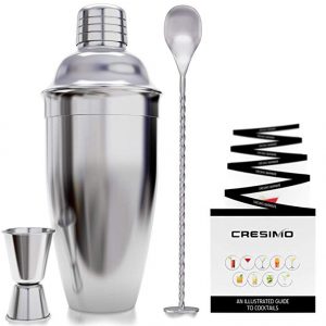24 Ounce cocktail shaker bar set by Cresimo is best for use at home, restaurant and bar