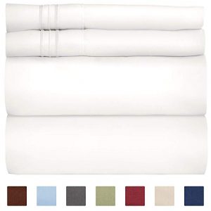 Queen size sheet set-4 piece set by CGK Unlimited, White color