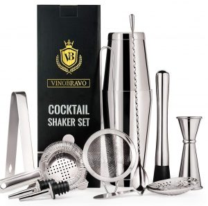 Vinobravo 11-piece Boston cocktail drink shaker set